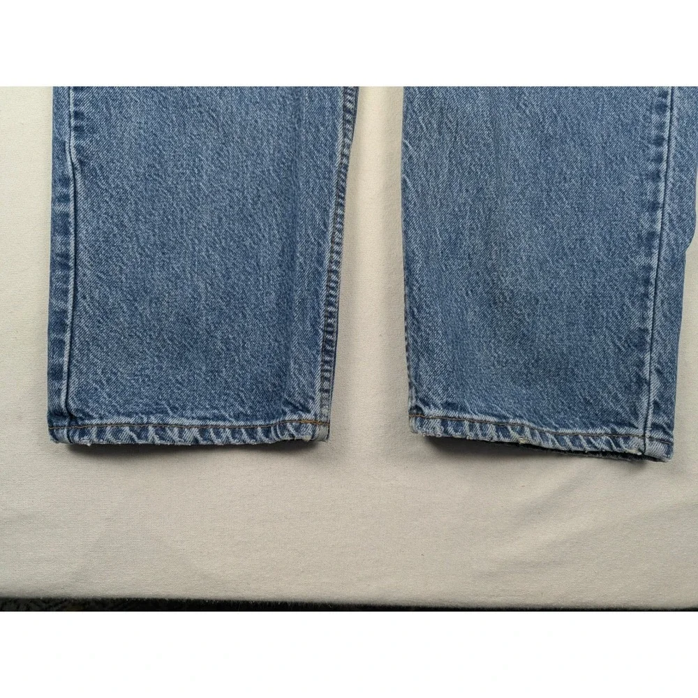 Levis‎ 505 Regular Fit Straight Leg Blue Denim Jeans Orange Tab Mens 40x30 VTG